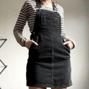 Denim overall jumper dress